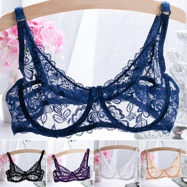 Super Sexy Femme Soutien-Gorge Dentelle Transparent Lingerie Armatures Sous