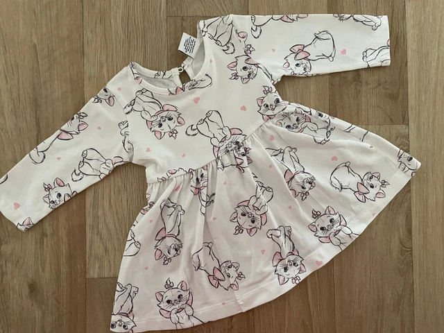 Abito a maniche lunghe Marie neonato neonato bianco aristogatti neonato