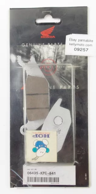 NOS OEM Honda 2001-2004 XL125 Varadero Roue Arrière Frein Patins 06435-KPC-641