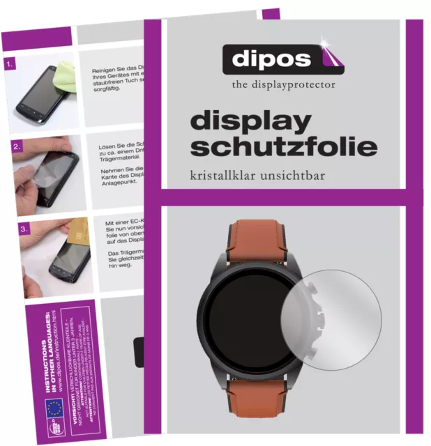 6x Schutzfolie für Fossil Gen 6 (44 mm) Smartwatch klar Displayschutzfolie Folie