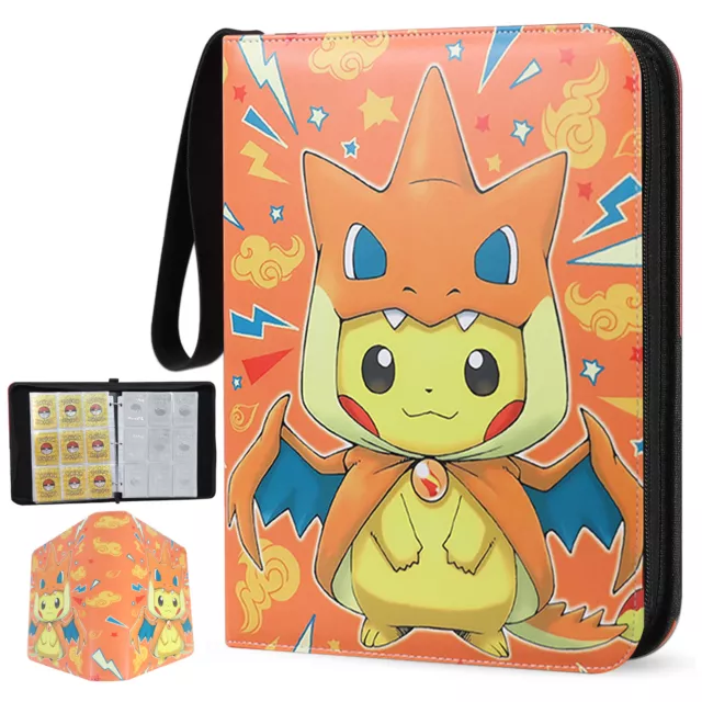 900 Card Pocket Binder 9 Pockets Trading Cards Album Folder - Pokemon Pikachu