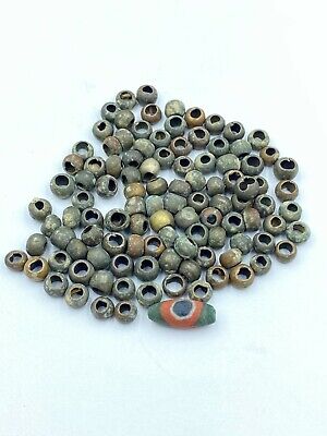 Traditional Vintage Jewelry Antique Ancient Bronze Mosaic Glass Beads Necklace