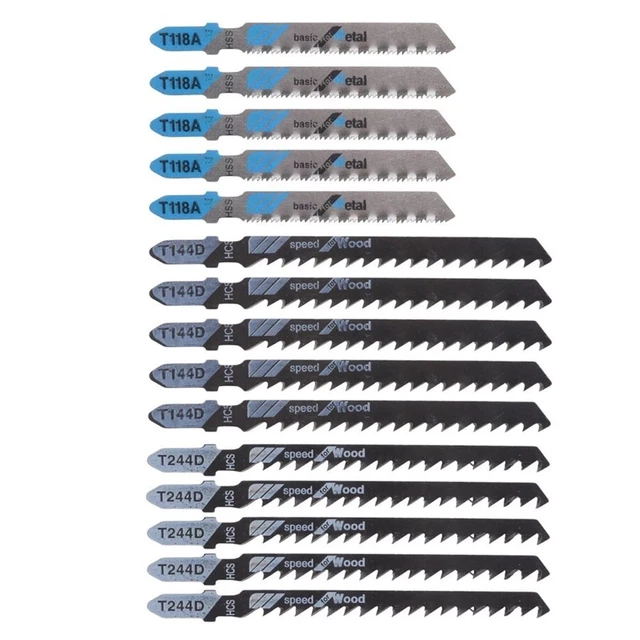15* Hojas de sierra 15 ud. Clasificadas para cortar Acero Rico en Carbono Kit l