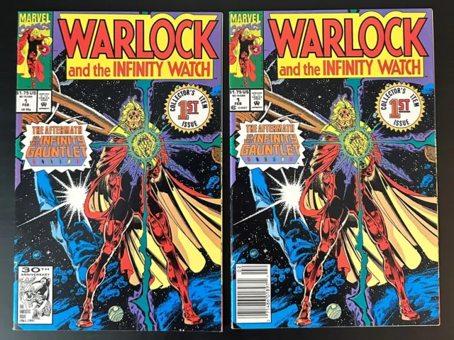 Warlock and the Infinity Watch #1  Newstand & Direct Editions VF+ Marvel Comics