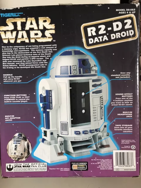Star Wars R2-D2 Data Droid Casette Player By Tiger Electronics 1997 2