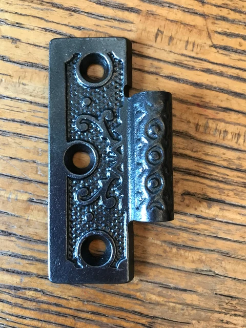 Antique Cast Iron Door Hinge, Left Half Only - 3" x 2½"