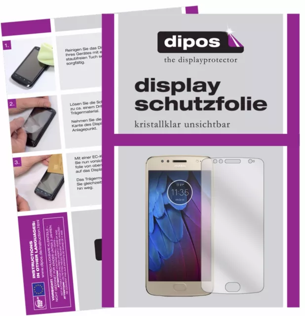 2x Schutzfolie für Motorola Moto G5s klar Displayschutzfolie Display Schutz