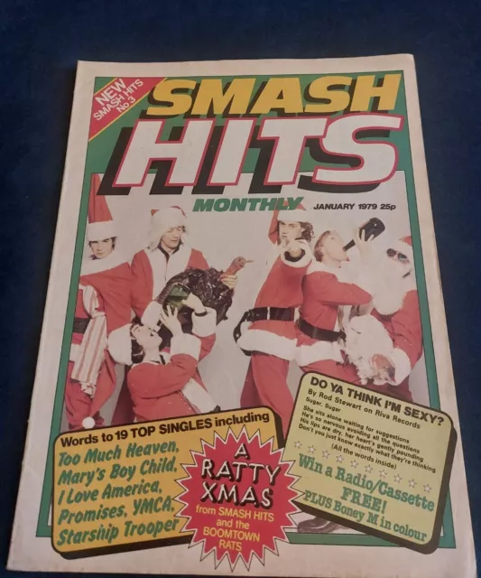 Rare SMASH HITS Magazine JANUARY 1979 Issue #3 Boomtown Rats Boney M SM239