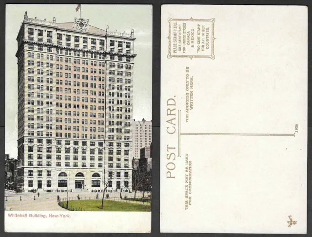 Old Postcard - New York City - Whitehall Building