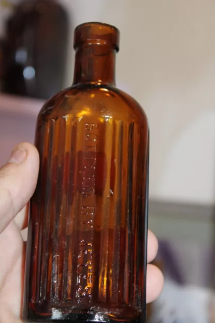 Antique, 6'' Amber, JEYES FLUID, Poison/Chemical  Bottle Item#A-5669
