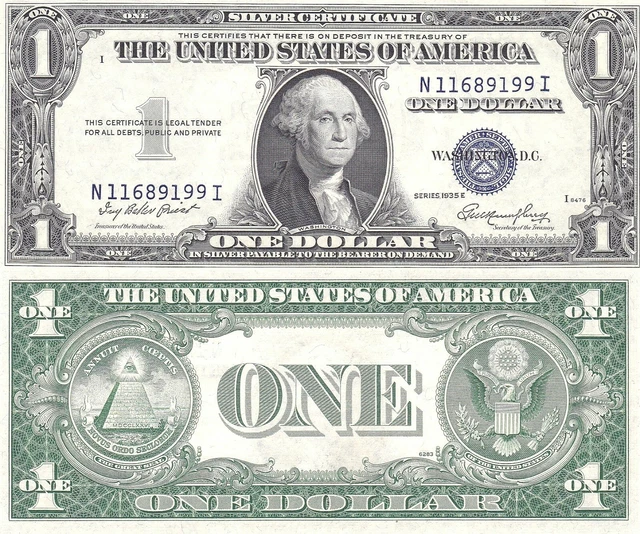 1935-E $1 Silver Certificate N-I Block Fr 1614 Uncirculated #199