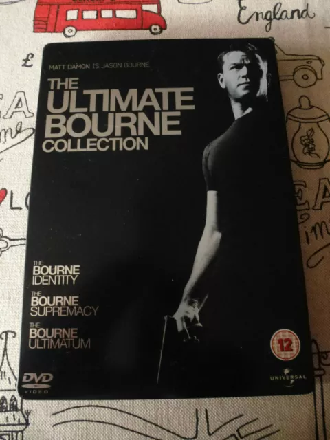 The Ultimate Bourne Collection Starring Matt Damon 2007 Steelbook Dvd Region 2