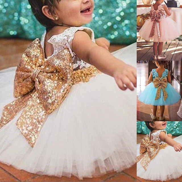 Flower Girl Dress Princess Kids Baby Party Wedding Lace Tutu Dress Gown Fancy