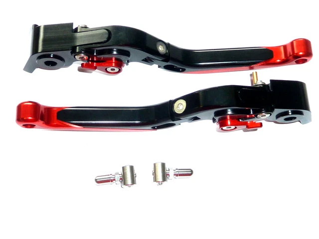 Leve Frizione E Freno Regolabili E Pieghevoli Per Yamaha TMAX 500/530 (2008-2011) - In Alluminio CNC, Colore Rosso, Con 6 Posizioni