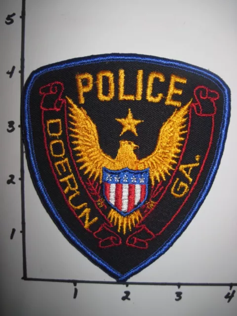 GA - Doerun Police Dept patch Colquitt County Georgia stock eagle *old*