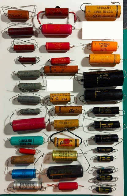 LOT OF VINTAGE capacitors, untested $39.98 - PicClick