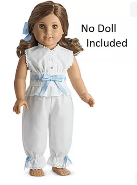 American Girl Doll Rebecca's White Pajamas Outfit  EUC Retired