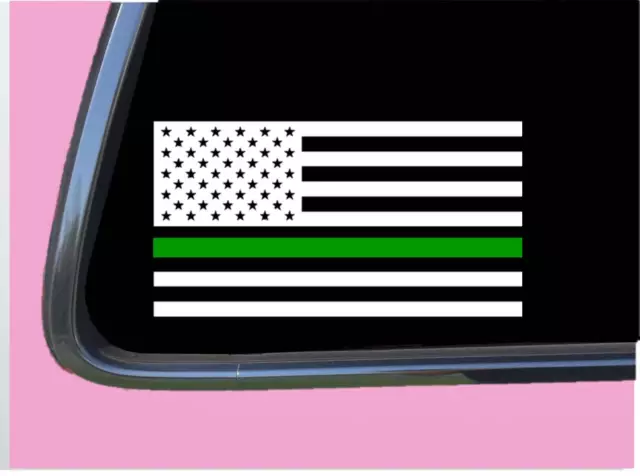 American Flag Green Line bumper sticker decal tp 1164 Military Punisher sniper