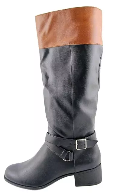 Ws11 Style & Co. Vedaa M-Calf Boots - Black/Barrel - 5 (M) US GdvB