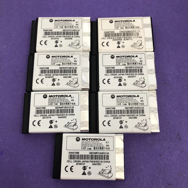 LOT OF 7X GENUINE Motorola SNN5706B Lithium Ion OEM Batteries 3.6V