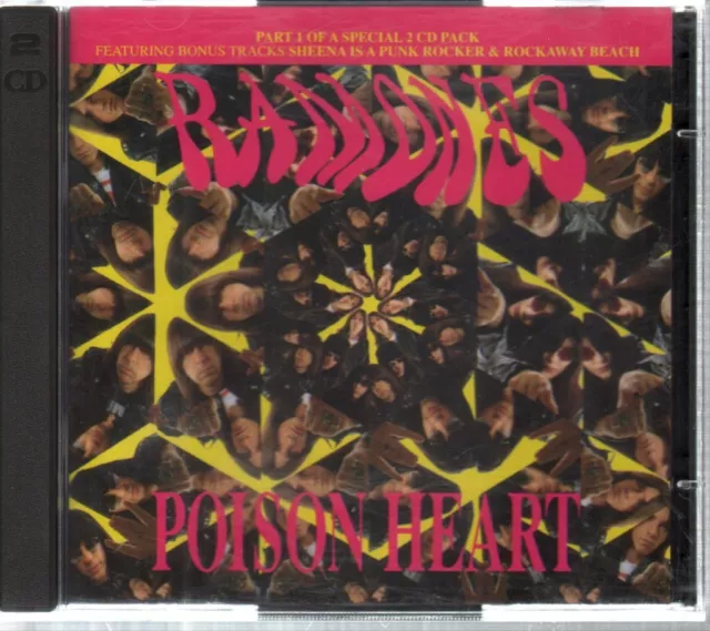 Ramones Poison Heart double CD UK Chrysalis 1992 b/w sheena is a punk rocker