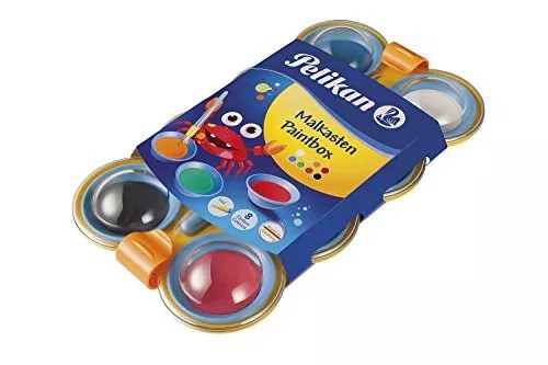 Pelikan Kindermalkasten mini-friends 8 Farben Pinsel Deck Farbkasten FÜR KINDER