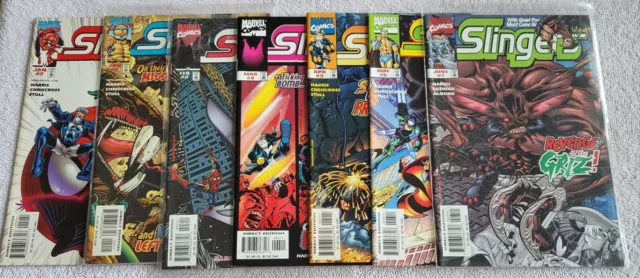 Marvel Comic Books....Lot of 7 "Slingers" Comics, 1999, Very Good Condition
