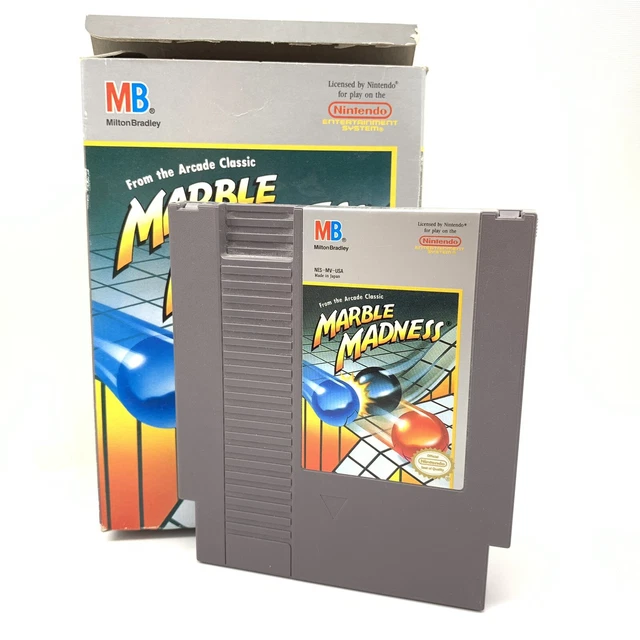 Nintendo NES Marble Madness - Milton Bradley - 1989 No Manual W/ Protective Case