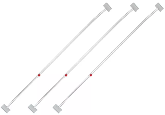 3x Planenstütze für Anhänger Aluminium verstellbar 108-146 cm mit Knaufschraube