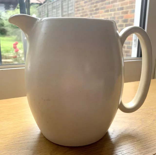 Vintage Devonmoor milk jug vase 18cm cream coloured rustic cottage core Art Deco 2