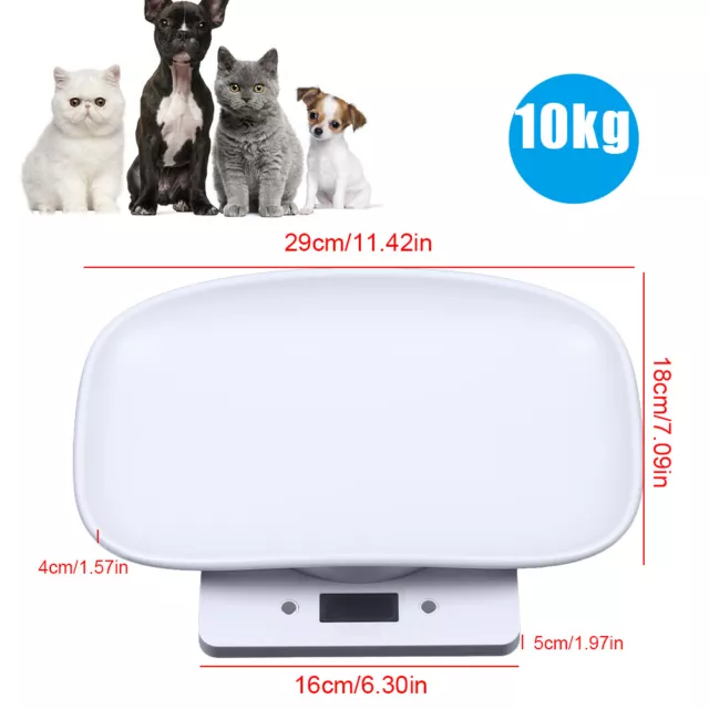 22lbs Digital Weight Scale LCD Electronic Body Pet Puppies Kittens Scales 10Kg