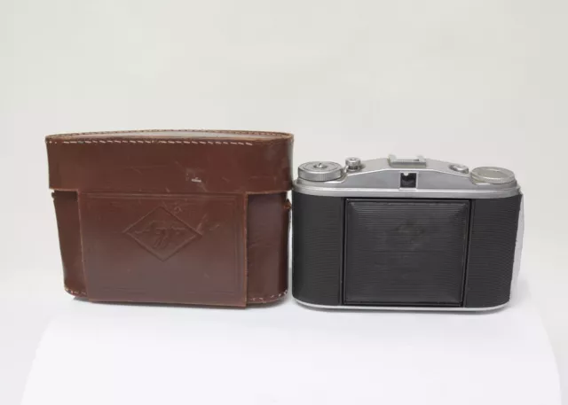 Agfa Isolette II Balgenkamera/Klappkamera Kamera mit Leder Tasche Defekt Nr.111