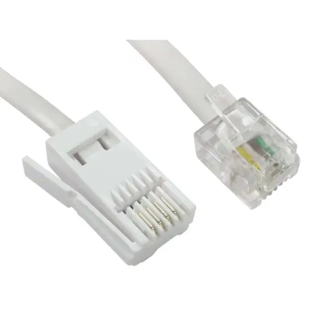 RJ11 to BT Modem Cable Lead Telephone Phone Plug BT Socket 4 PIN Crossover