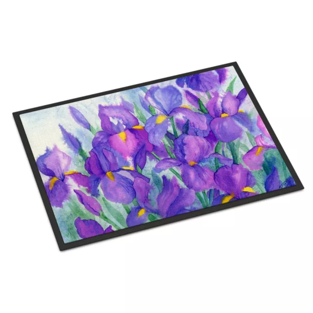 "Caroline's Treasures IBD0256MAT Purple Iris Indoor or Outdoor Mat, 18"" x 27...