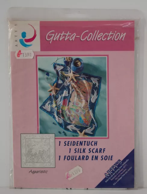 "Seidentuch, ARTY'S Gutta Collection, "Aquaristic" 90 x 90 cm, Pongé 8