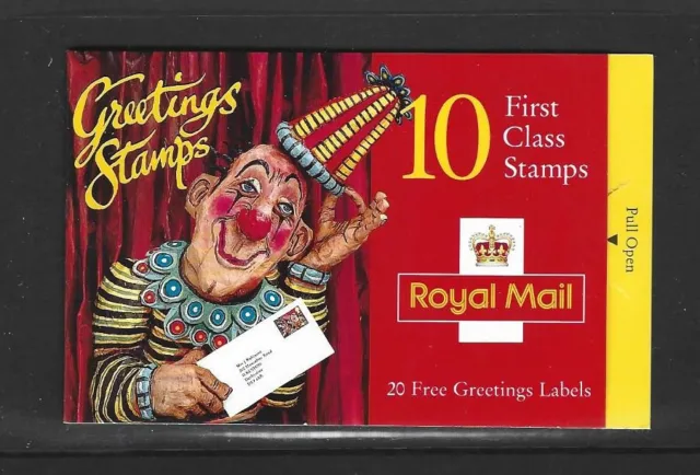 GB 1995 10 x 1st CLASS GREETINGS STAMP BOOKLET KX7
