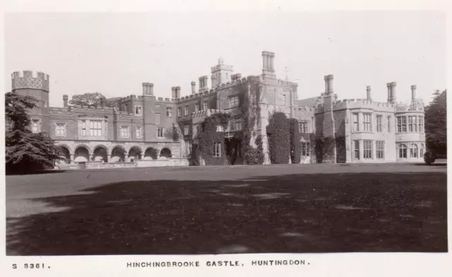 Hinchingbrooke Castle Huntingdon RP old pc used 1915 WHS Kingsway S8361