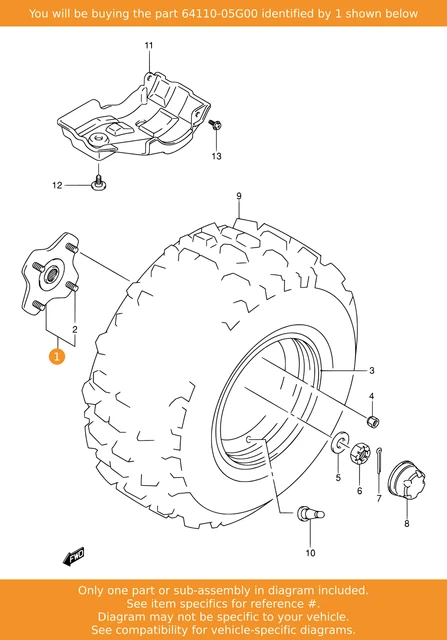 SUZUKI-Hub-Rear-Wheel-Lh-64110