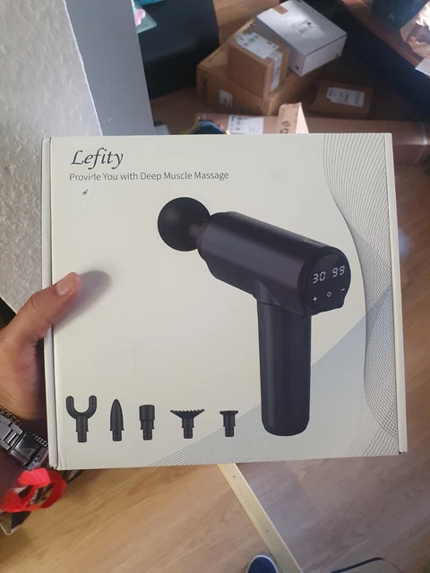 Massage Gun Lefity Muscle Gun Deep Tissue,Quiet Silver Grey
