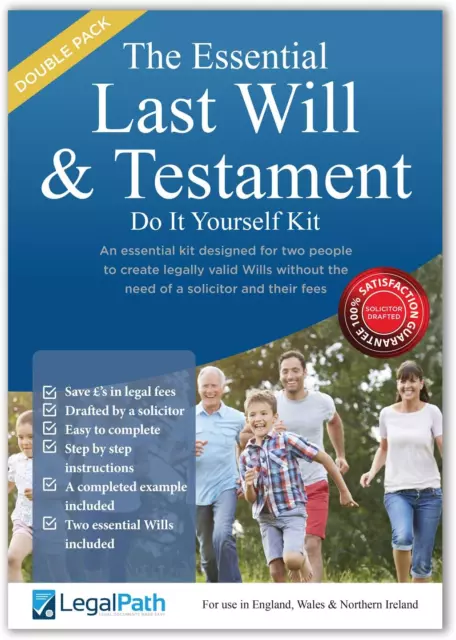 Double Pack Essential Last Will and Testament (DIY Will Kit UK) - Really Simple