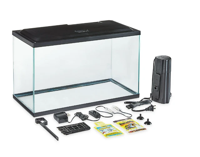 NEW Aqua Culture Aquarium Starter Kit Fish Tank 10 Gallon Water Tank + LED Light