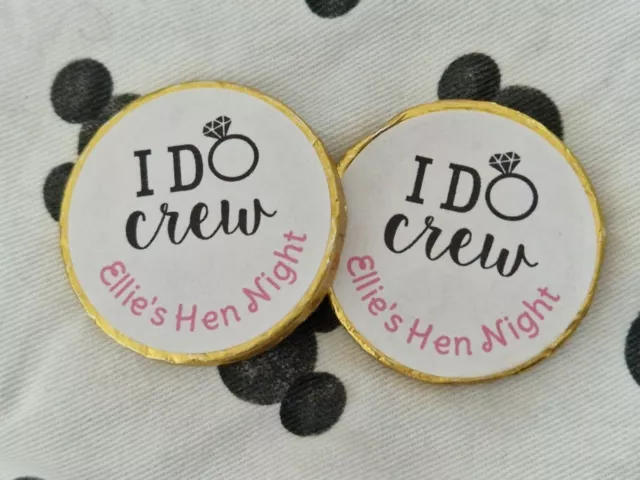 Personalised Chocolate Coins Favour Gift Hen Night Weekend Bridesmaid Bridal