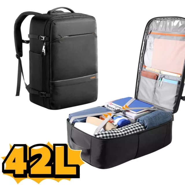 Travel Backpack 42L Extra Large Cabin Luggage Carry On Backpack 15.6" Laptop