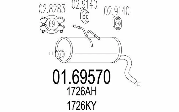 Pot D'Échappement Central Pour Citroen Berlingo I 2.0 HDI (1996-2009) - 2