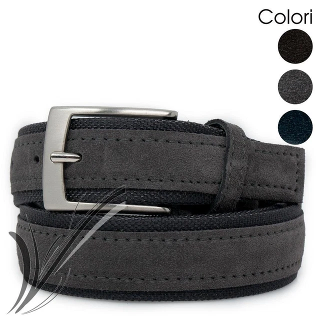 Cintura camoscio cinta tela scamosciata da uomo pelle elegante pantaloni