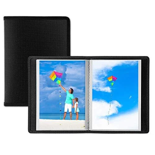 Álbum de fotos pequeño 4x6 - (), 24 páginas contienen 48 fotos, paquete de 4x6 2 negro