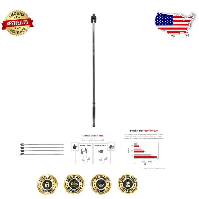 Rallonge De Clé Bidirectionnelle 1/2" - Compatible Entraînement 21 Mm - Acier Haute Résistance Anti-rouille - 4