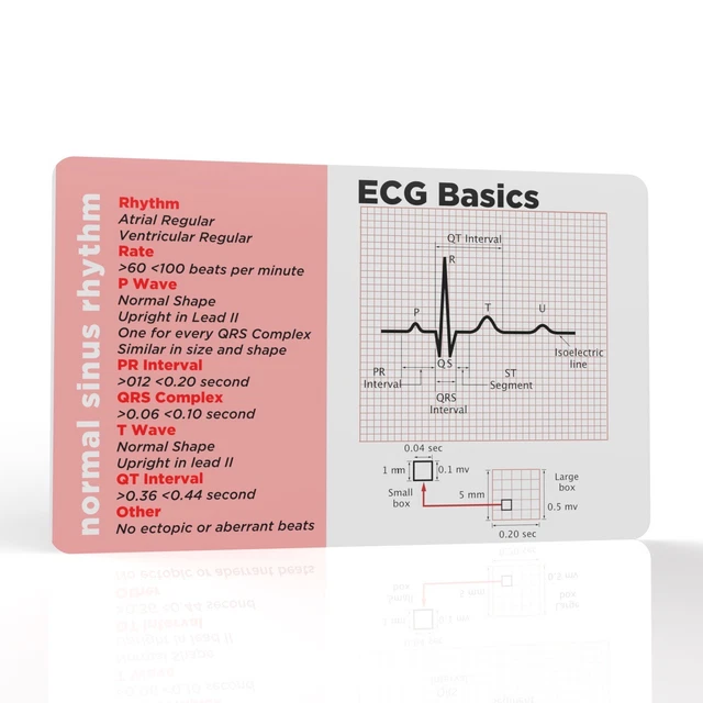 Doctor Reference Cards ECG BASICS REFERENCE Card Student Paramedic Nurse Doctor NHS Medic £3. ...