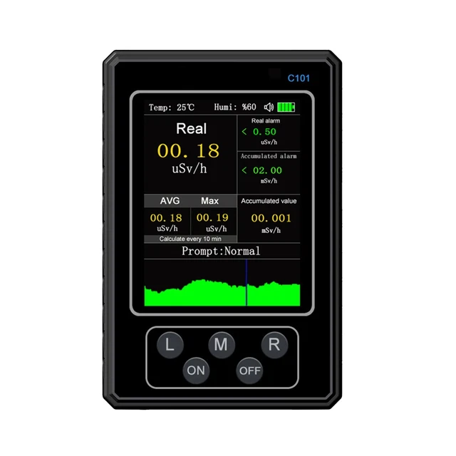 Accurate Beta Gamma Xray Dosimeter Monitor with Mute and Alarm Functions