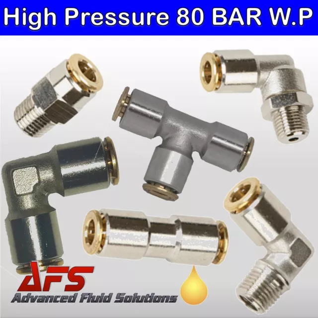 High Pressure Metal Push-in Fittings for Air or Central Lubrication Systems Tube